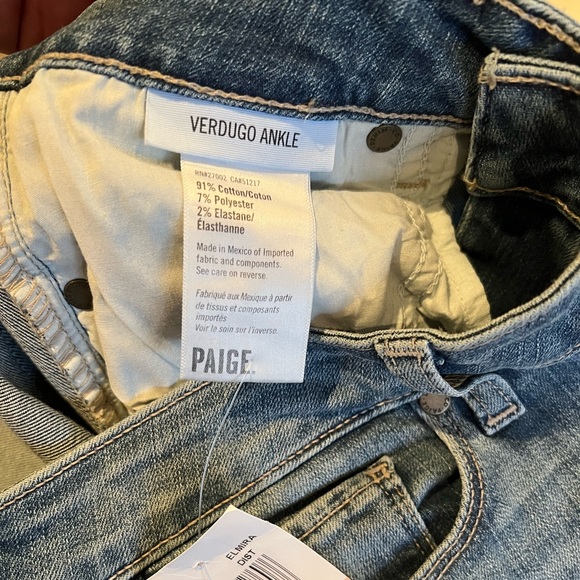 NWT Paige Verdugo Mid Rise Ankle Skinny Elmira Wash Sz 28 - Picture 4 of 7